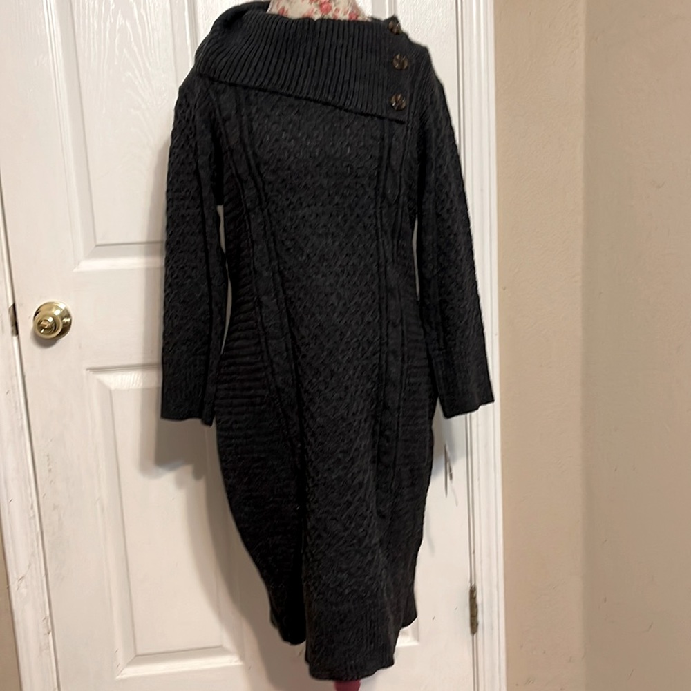 Charcoal sweater dress
